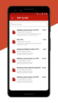 PPT to PDF Converter android App screenshot 1